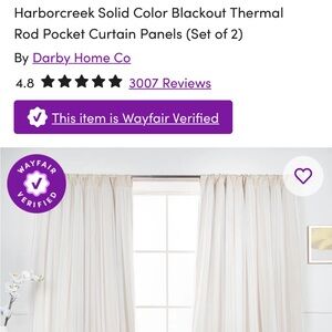 Darby Home Co Ivory Blackout Curtain Panels (Set of 2)